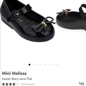 Mini Melissa Sweet Mary Jane Flat size black girls size 11